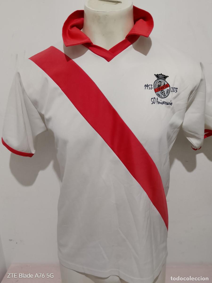 Coleccionismo deportivo: Vall de Uxo Cervantes castellon camiseta futbol rayo M 56cts colegio