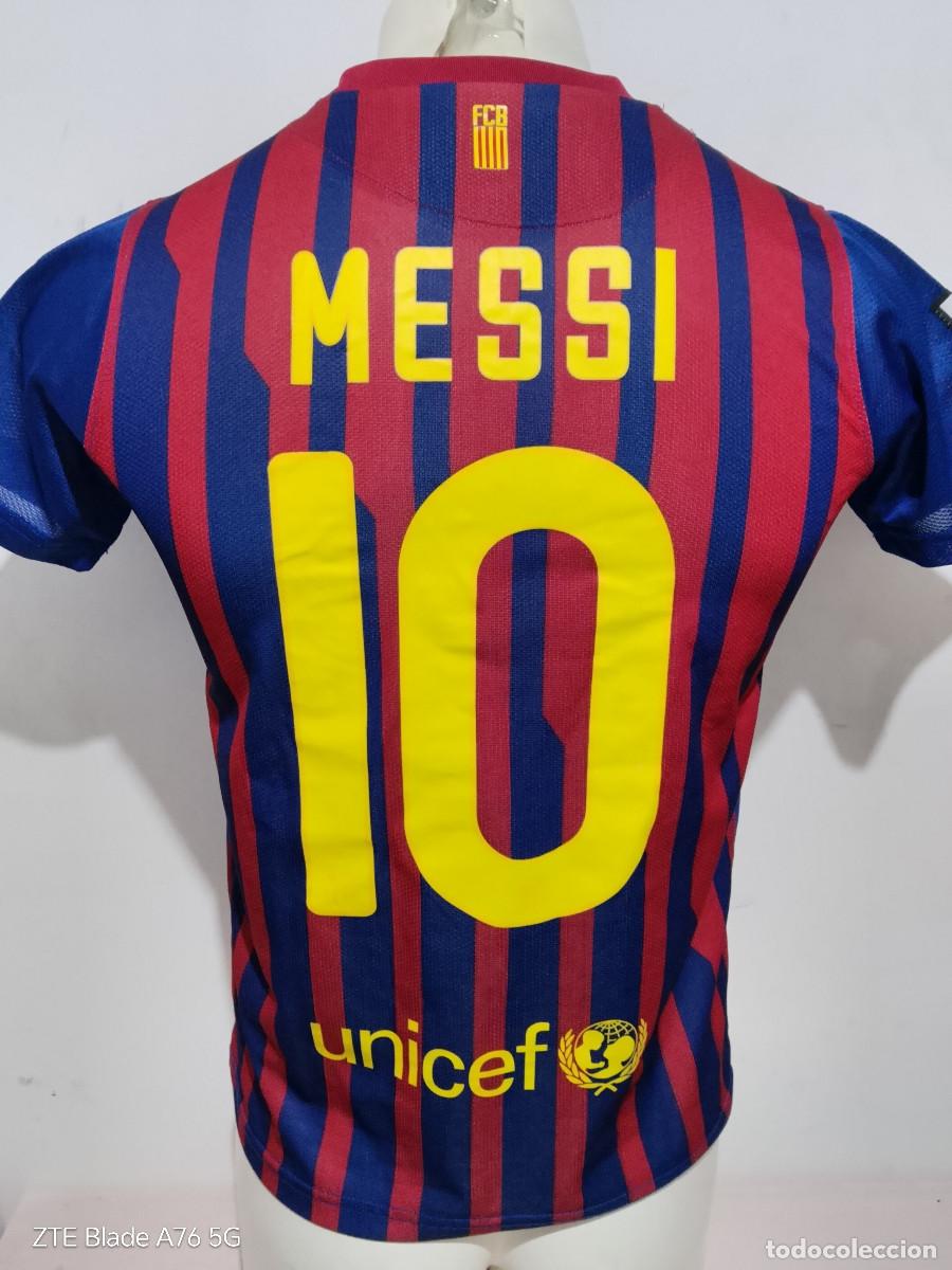 Coleccionismo deportivo: FC Barcelona Messi camiseta futbol football shirt ni&ntilde;o 14 a&ntilde;os xxs 47cts