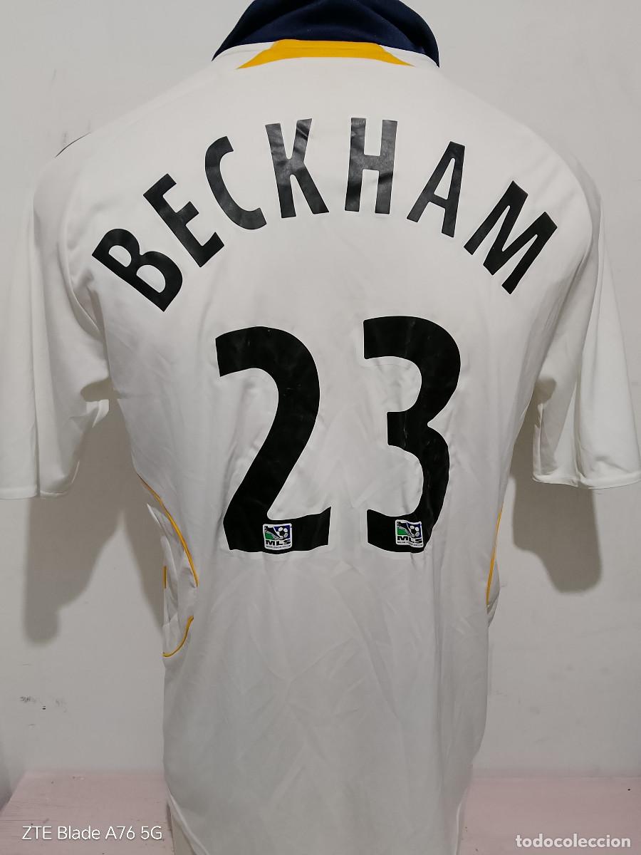Coleccionismo deportivo: Beckham LA Galaxy camsieta futbol football shirt (Tara sponsor) M 57cts