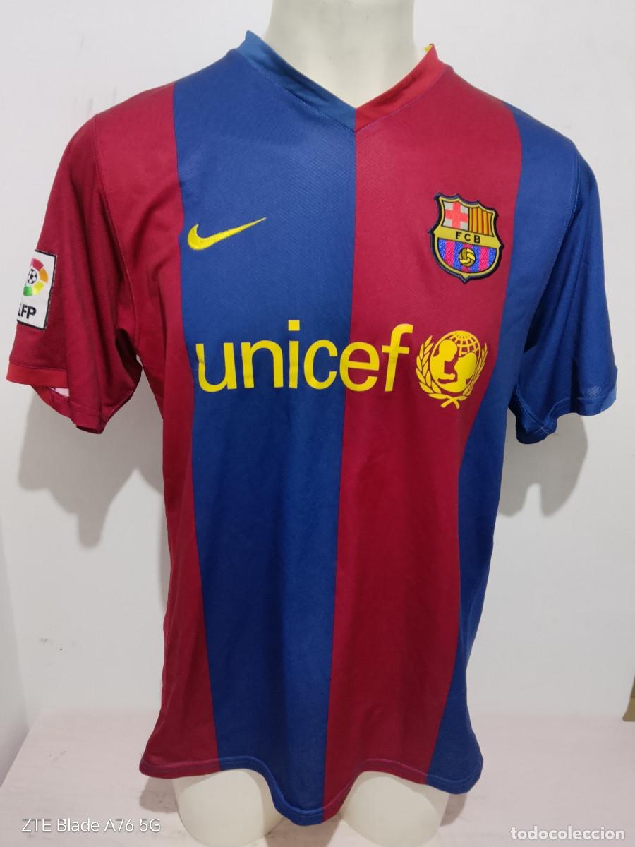 Coleccionismo deportivo: Messi FC Barcelona camiseta futbol football (dorsal descolorido) L 54cts