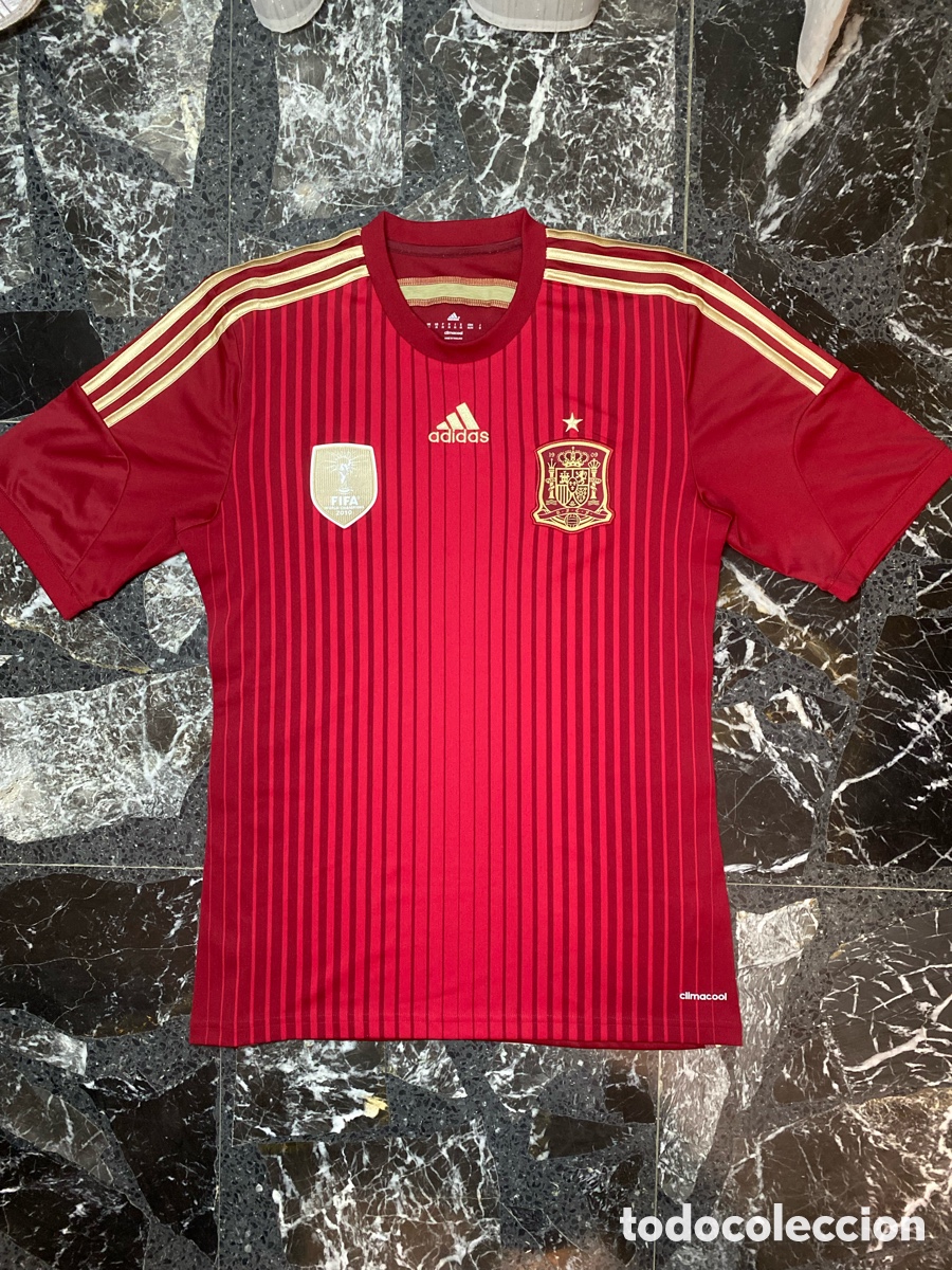 Coleccionismo deportivo: Camiseta Original adidas de la Selecci&oacute;n Espa&ntilde;ola, temporada 2014-15, talla M