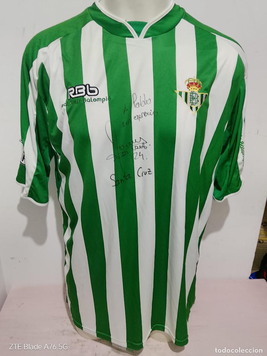 Coleccionismo deportivo: Roque Santa Cruz signed Real betis football shirt camiseta futbol xxl 58cts