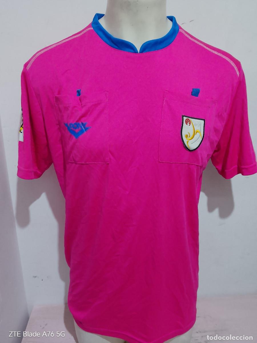 Coleccionismo deportivo: Arbitro Catalunya federacion camiseta futbol football shirt 59cts L