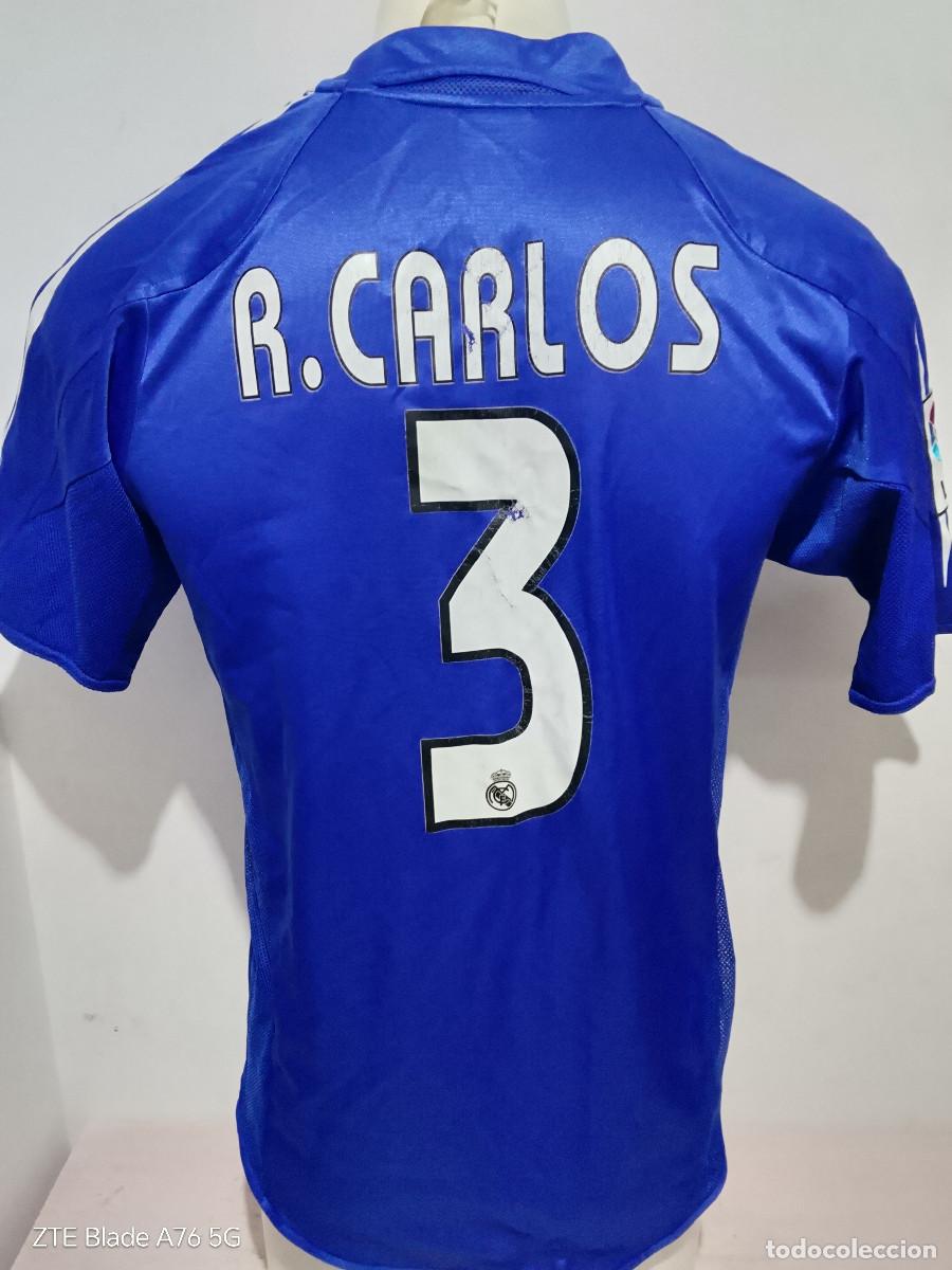 Coleccionismo deportivo: Roberto Carlos Real Madrid camiseta futbol fotball shirt s 48cts Brasil