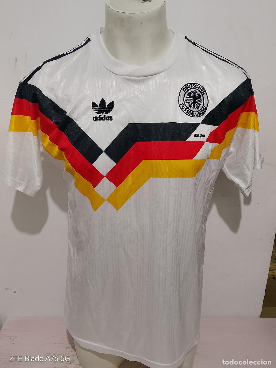 Coleccionismo deportivo: Germany deustchland Italia 90 camiseta futbol football shirt replic dorsal L 57cts