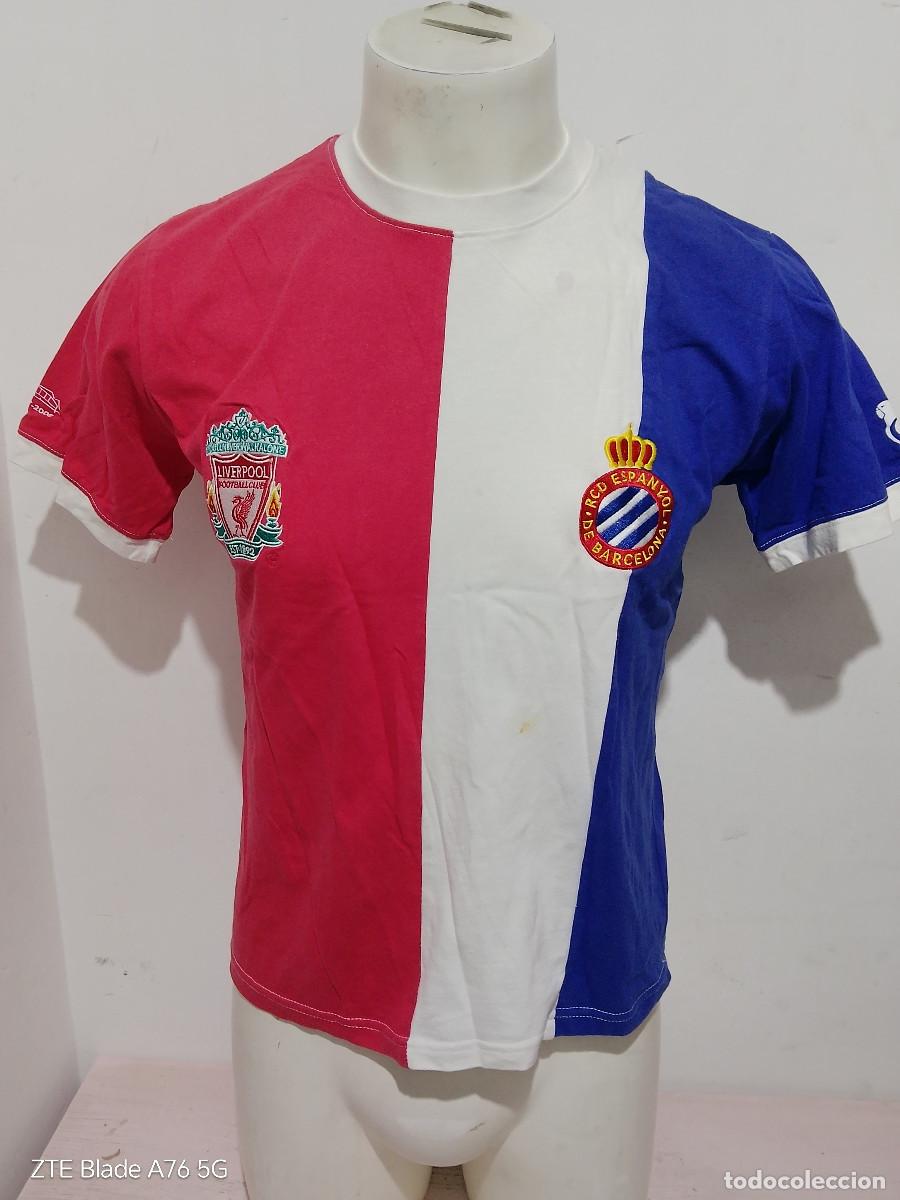 Coleccionismo deportivo: RCD Espanyol Liverpool Inaguracion Campo camiseta futbol football shirt s 54cts