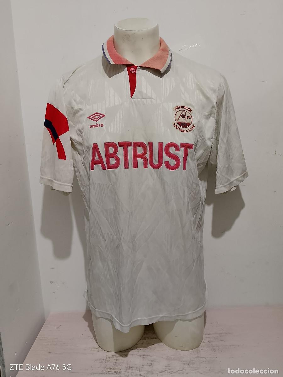 Coleccionismo deportivo: Aberdeen FC 1992 football shirt camiseta futbol (Number sponsor fans) Scottish Scotland L 58cts