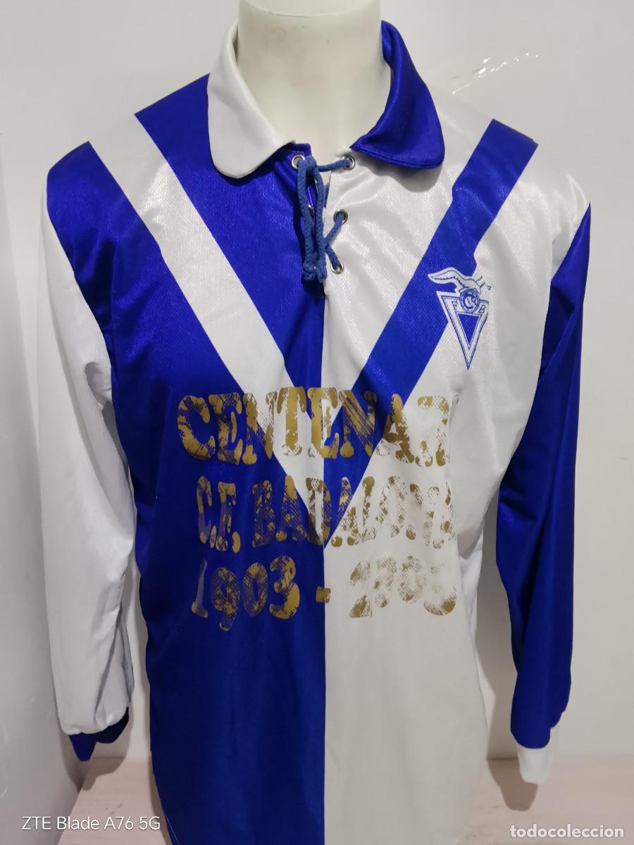Coleccionismo deportivo: CF Badalona camiseta futbol football shirt catalunya xl 62cts (sponsor dorsal borrado)