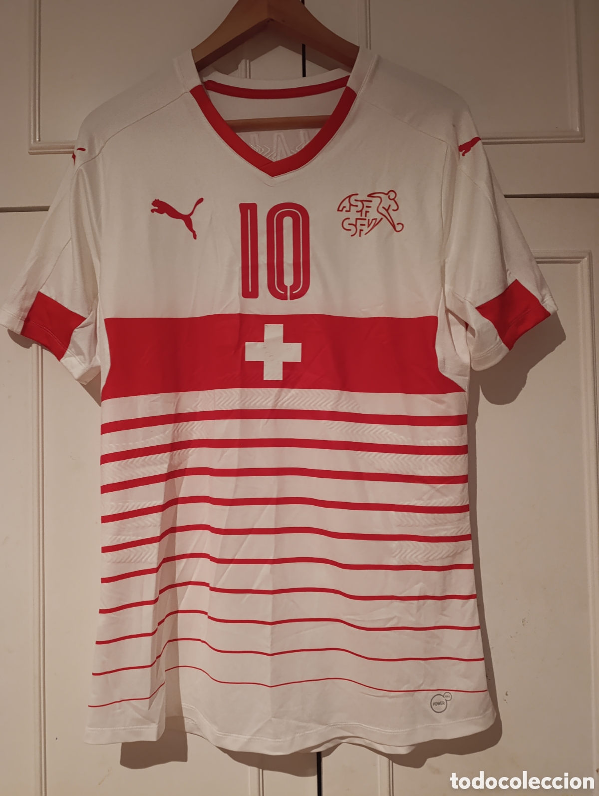 Coleccionismo deportivo: Camiseta match issue Selecci&oacute;n de Suiza