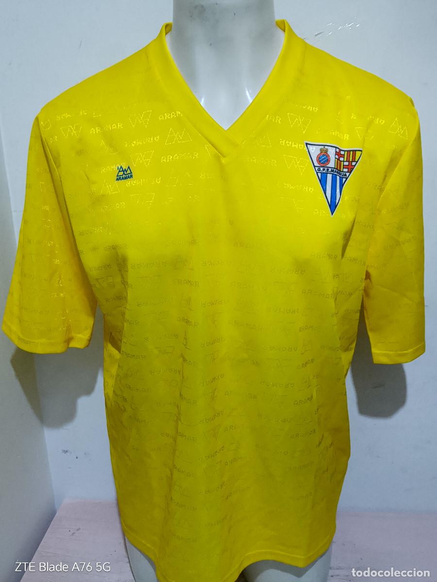 Coleccionismo deportivo: GP Manigua RCD Espanyol pe&ntilde;a camiseta futbol catalunya xl 63cts
