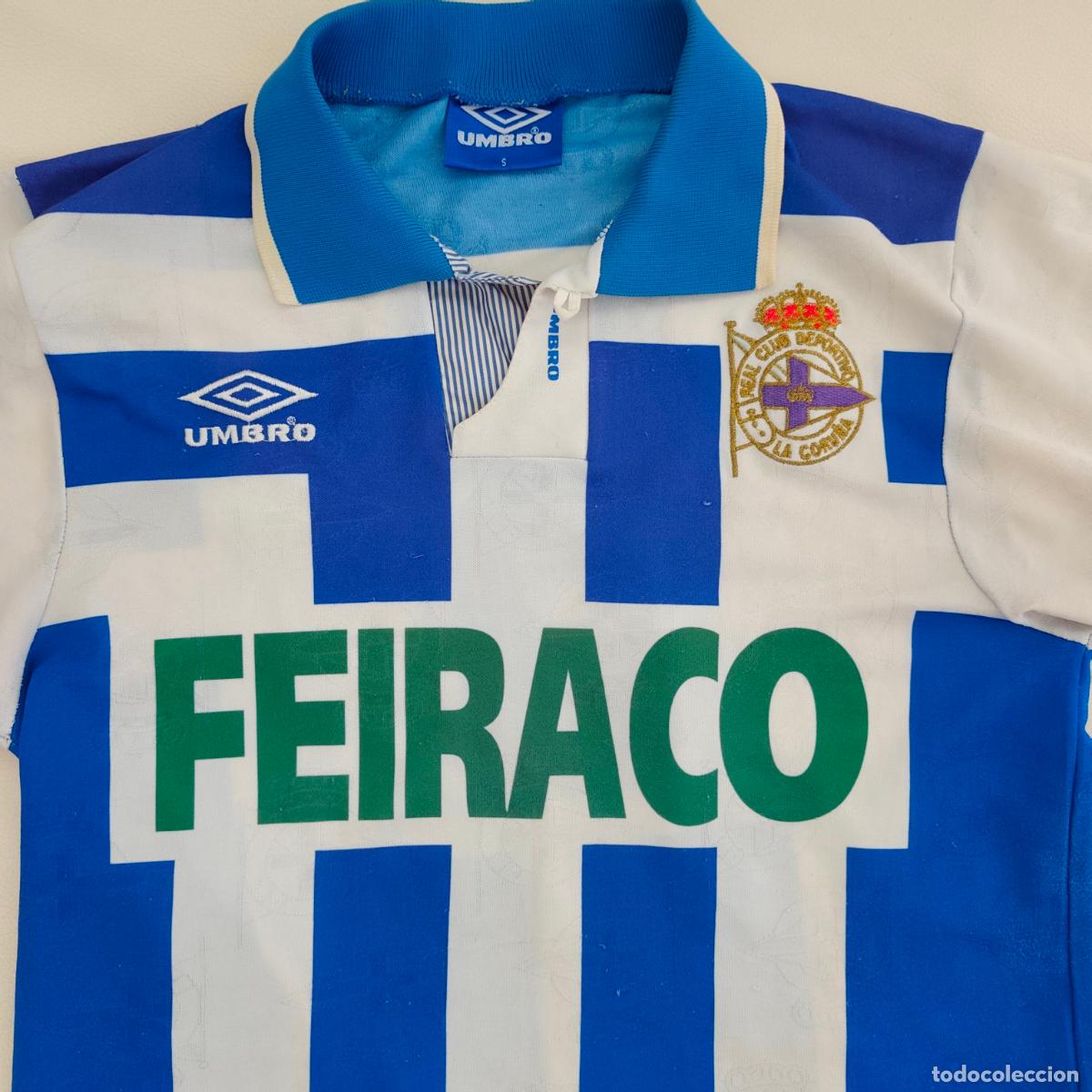 Coleccionismo deportivo: Camiseta Umbro Deportivo La Coru&ntilde;a Talla S 1992/93/94 FEIRACO