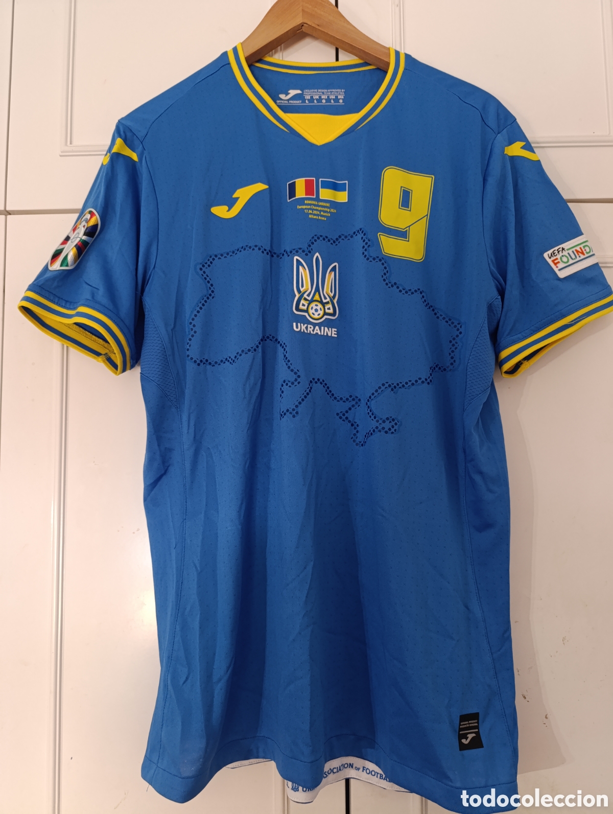 Coleccionismo deportivo: Camiseta matchworn Selecci&oacute;n de Ucrania