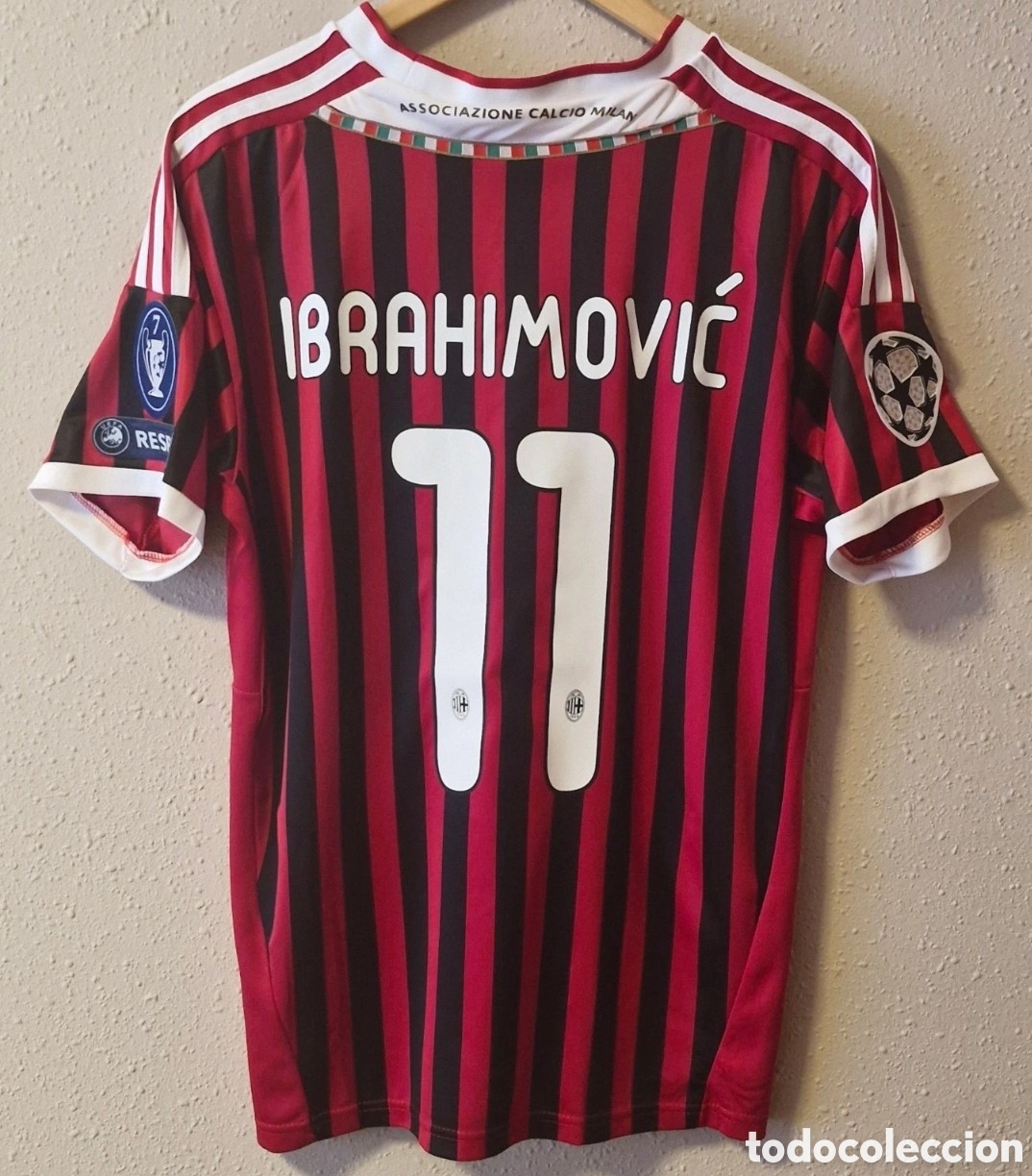 Coleccionismo deportivo: Camiseta Milan 2011/12 - Foto 1
