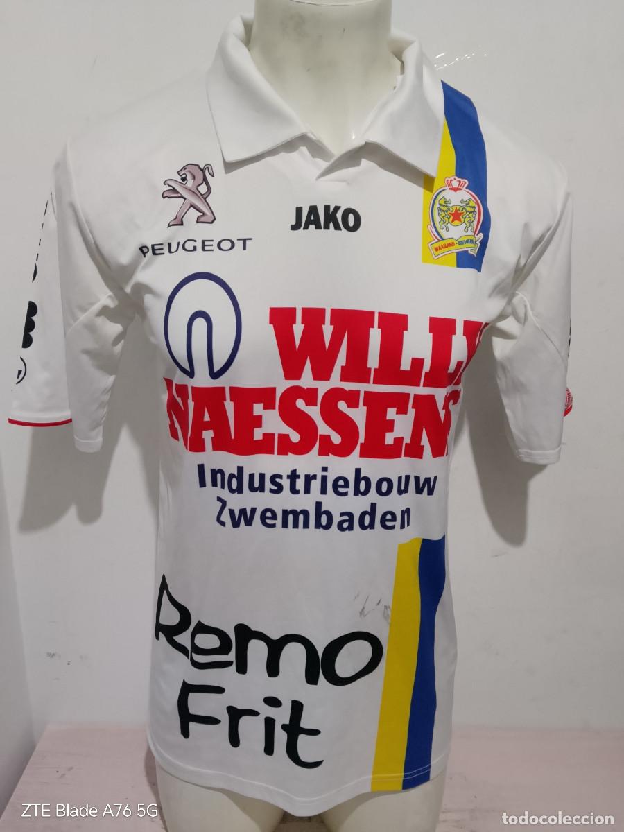 Coleccionismo deportivo: K.V. Red Star Waasland-Sportkring Beveren vintage voetbal football shirt L n52cts