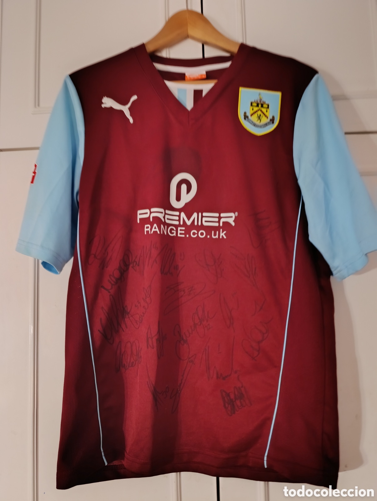 Coleccionismo deportivo: Camiseta matchworn FC Burnley de Inglaterra
