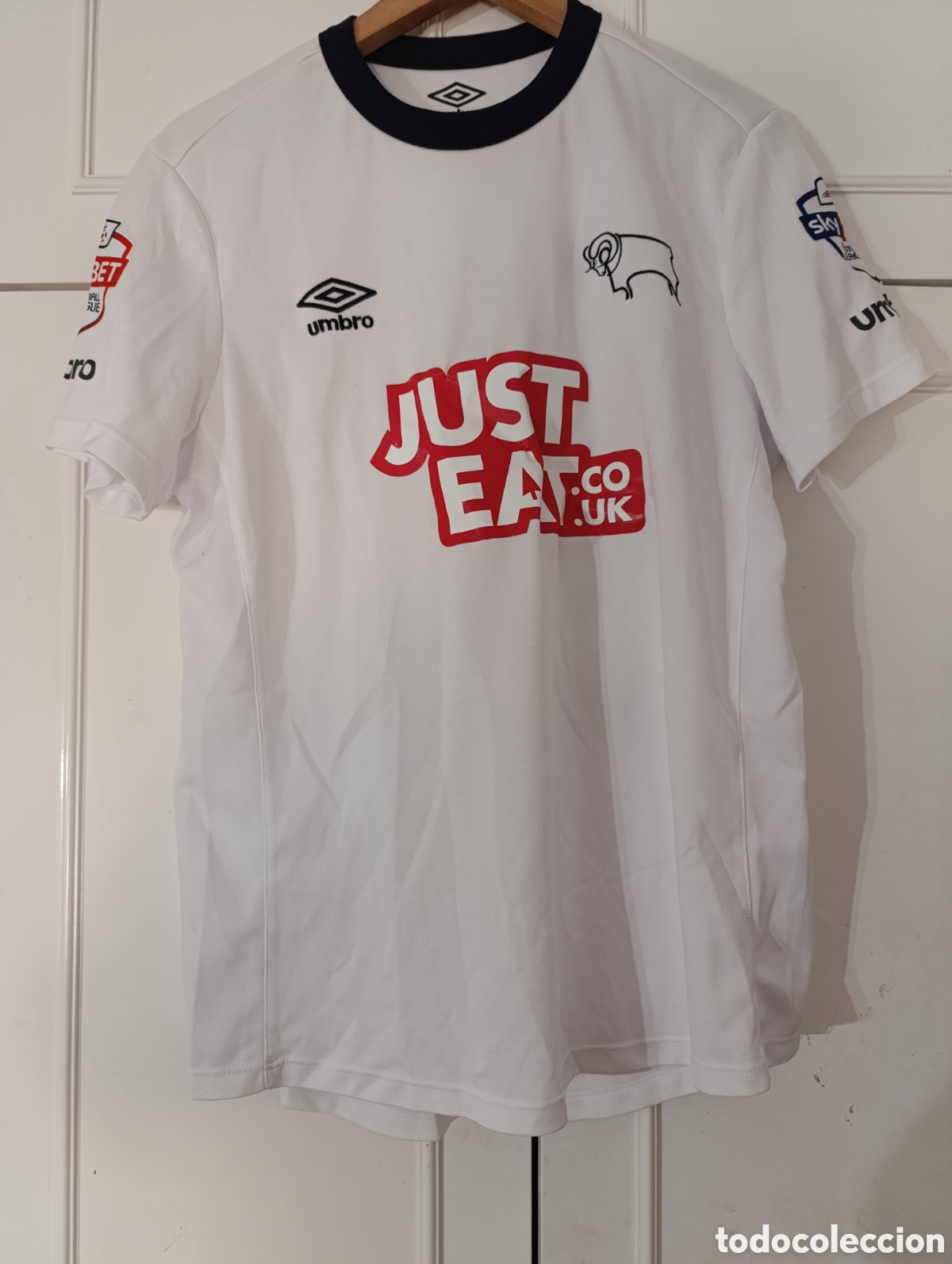 Coleccionismo deportivo: Camiseta matchworn FC Derby County de Inglaterra