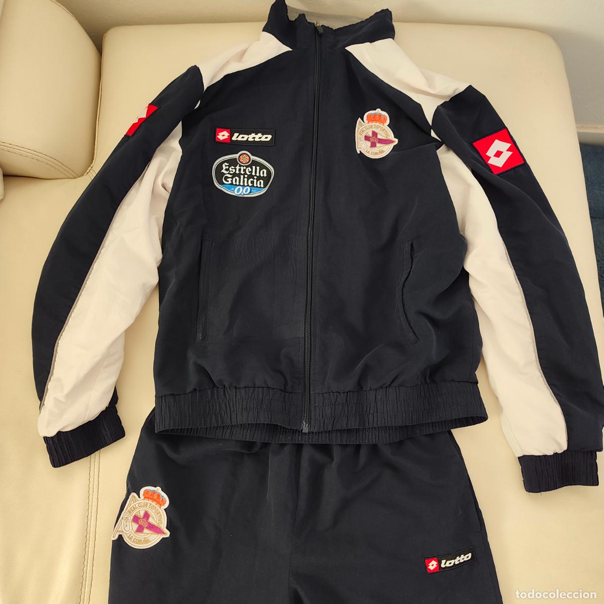 Coleccionismo deportivo: Ch&aacute;ndal Lotto Deportivo Coru&ntilde;a Talla S chaqueta y pantal&oacute;n