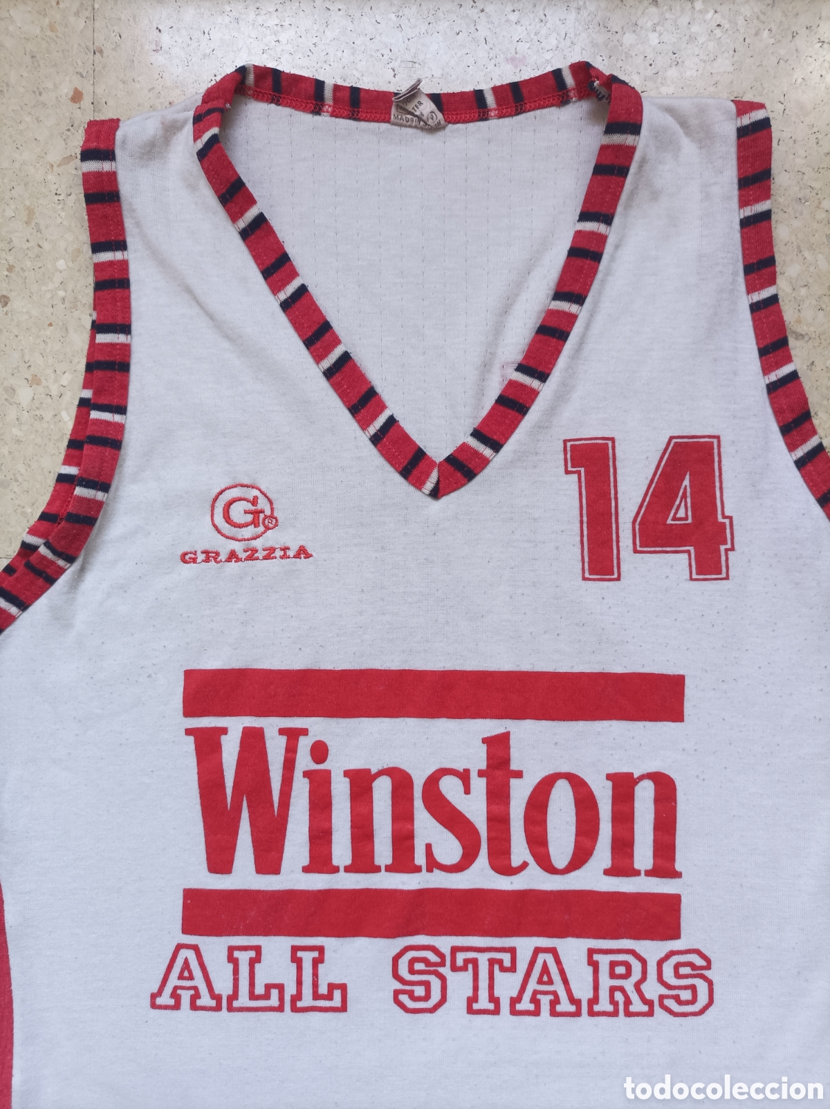 Coleccionismo deportivo: Camiseta vintage Baloncesto ACB 1985-1er All-Stars Winston Grazzia talle L/XL