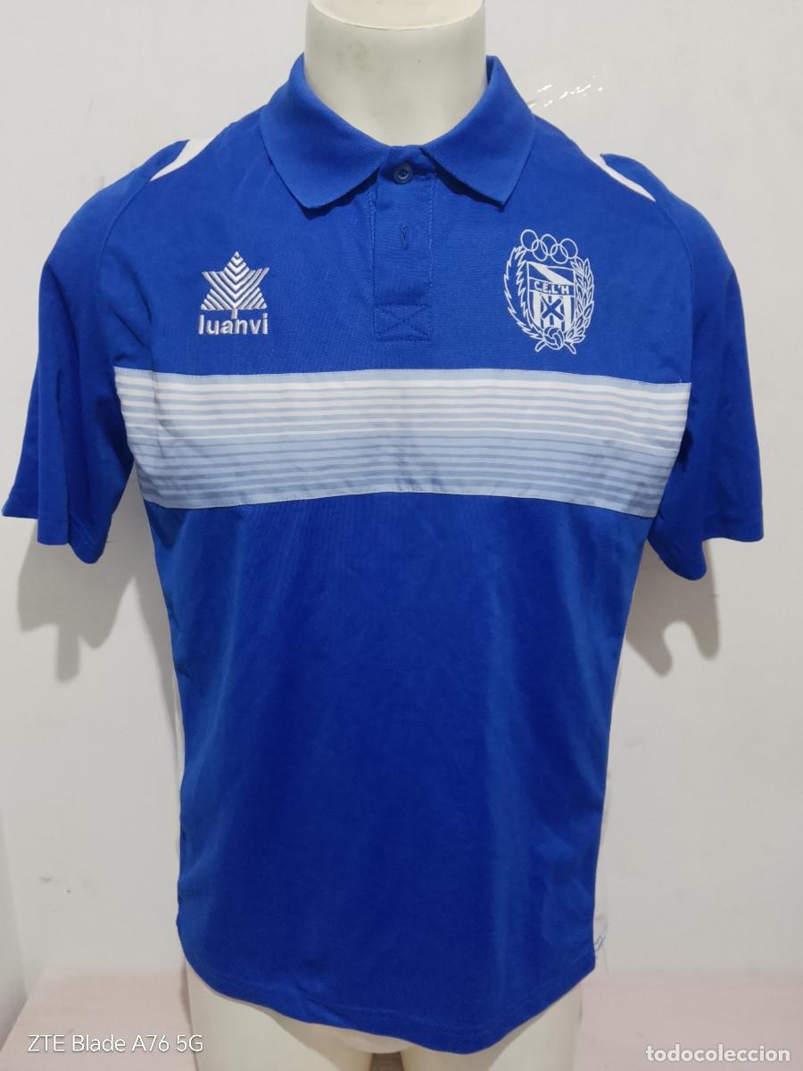 Coleccionismo deportivo: CF Hospitalet polo camiseta entrenamiento futbol L 57cts