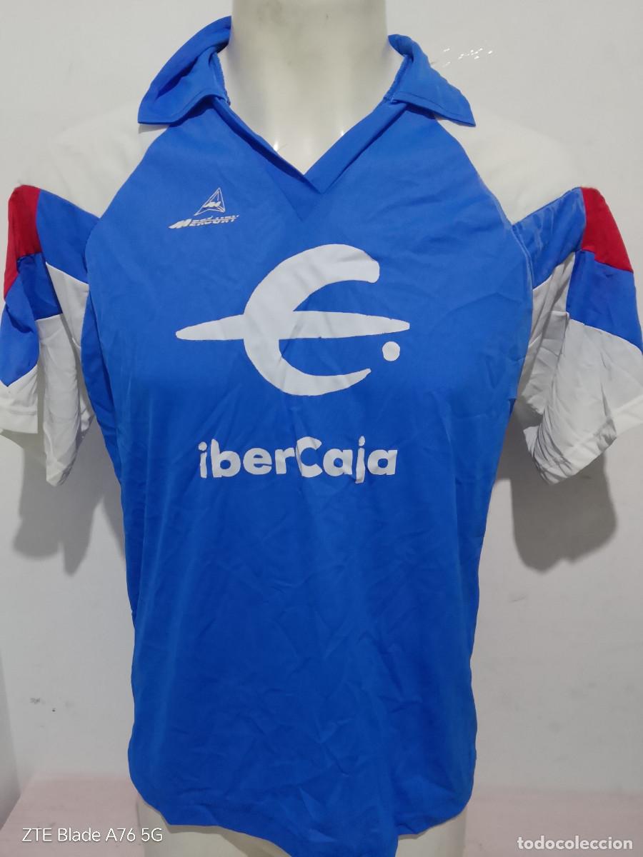 Coleccionismo deportivo: Ibercaja Zaragoza Mercury vintage Aragon camiseta futbol s 54cts
