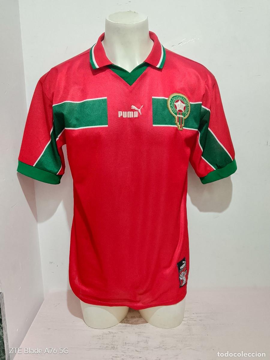 Sammelleidenschaft Sport: Marruecos 1998 morocco national team football shirt camiseta futbol vintage L 60cts