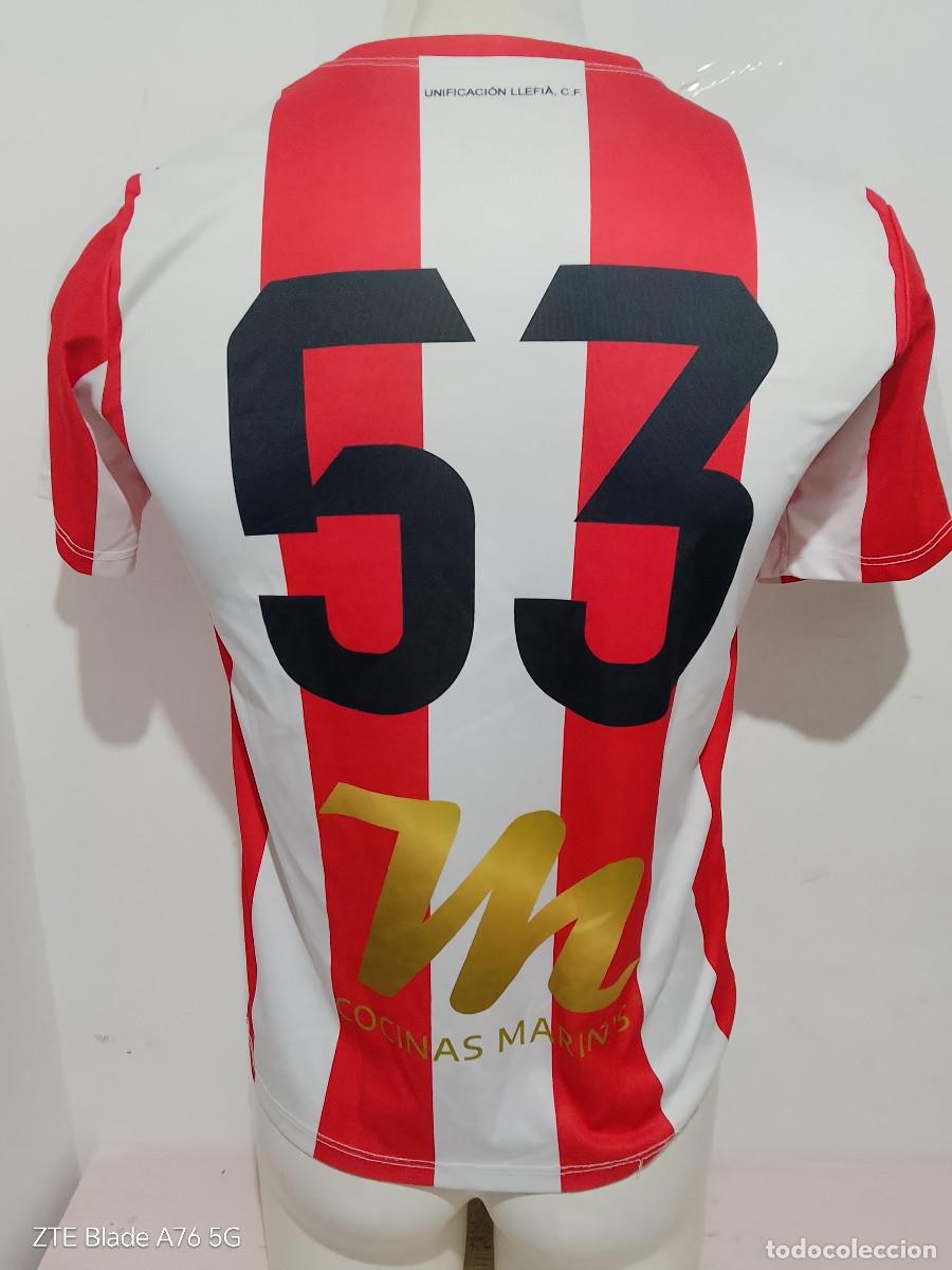 Coleccionismo deportivo: Unificacion Llefia Badalona camiseta futbol football shirt catalunya s 52cts