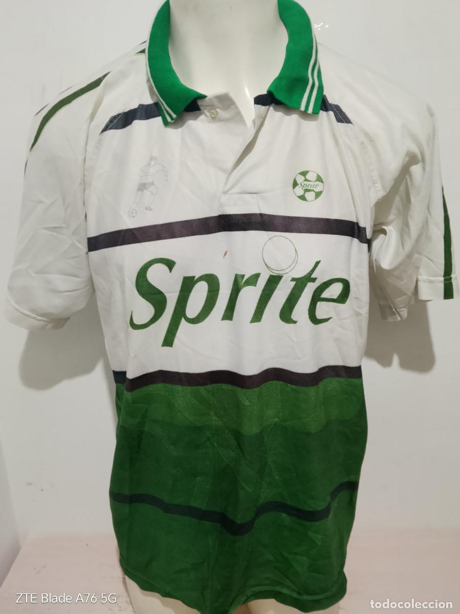 Coleccionismo deportivo: vintage sprite football sponsor shirt camiseta Santos Laguna L 62cts