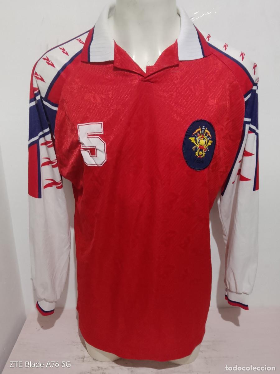 Coleccionismo deportivo: Ej&eacute;rcito de Tierra espa&ntilde;ol Futbol academia militar vintage camiseta futbol xl 62cts