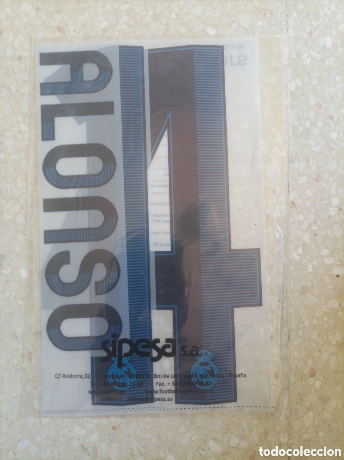 Coleccionismo deportivo: Nameset oficial Alonso #14# Real Madrid para Camiseta Real Madrid 2012/13 Home