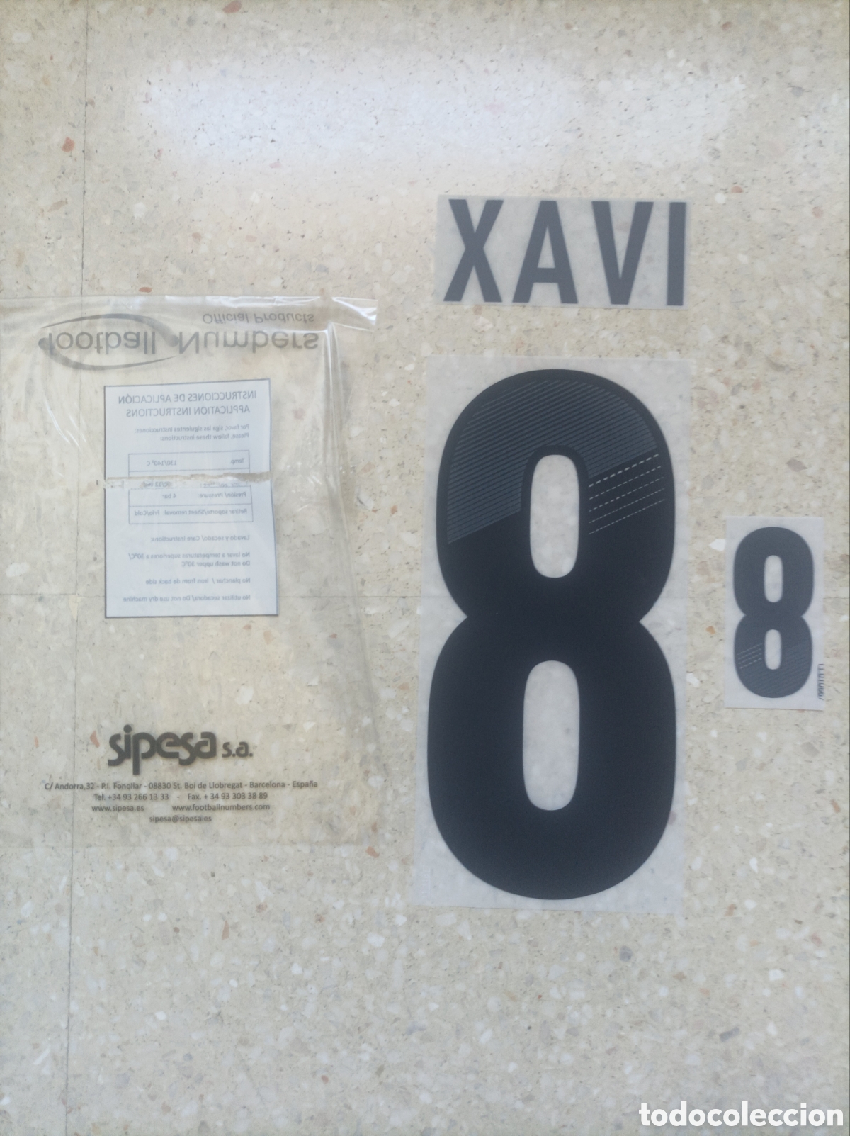 Coleccionismo deportivo: Nameset serigraf&iacute;a oficial #8# Xavi para Camiseta Espa&ntilde;a visitante 2012 Sipesa s.a.