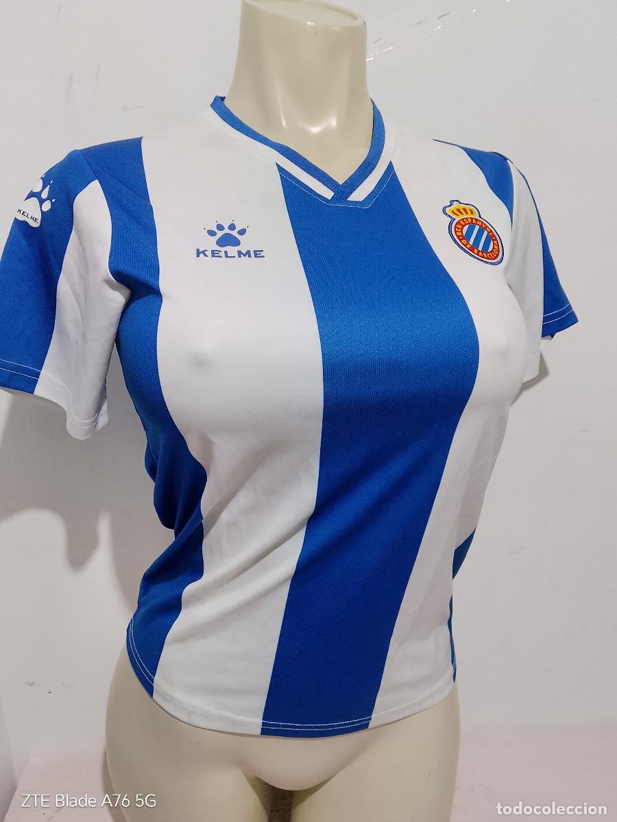 Coleccionismo deportivo: RCD Espanyol camiseta futbol football shirt chica o ni&ntilde;o girl woman 44cts S o