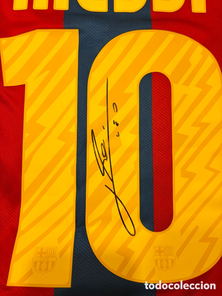 Coleccionismo deportivo: camiseta original firmada messi 2015