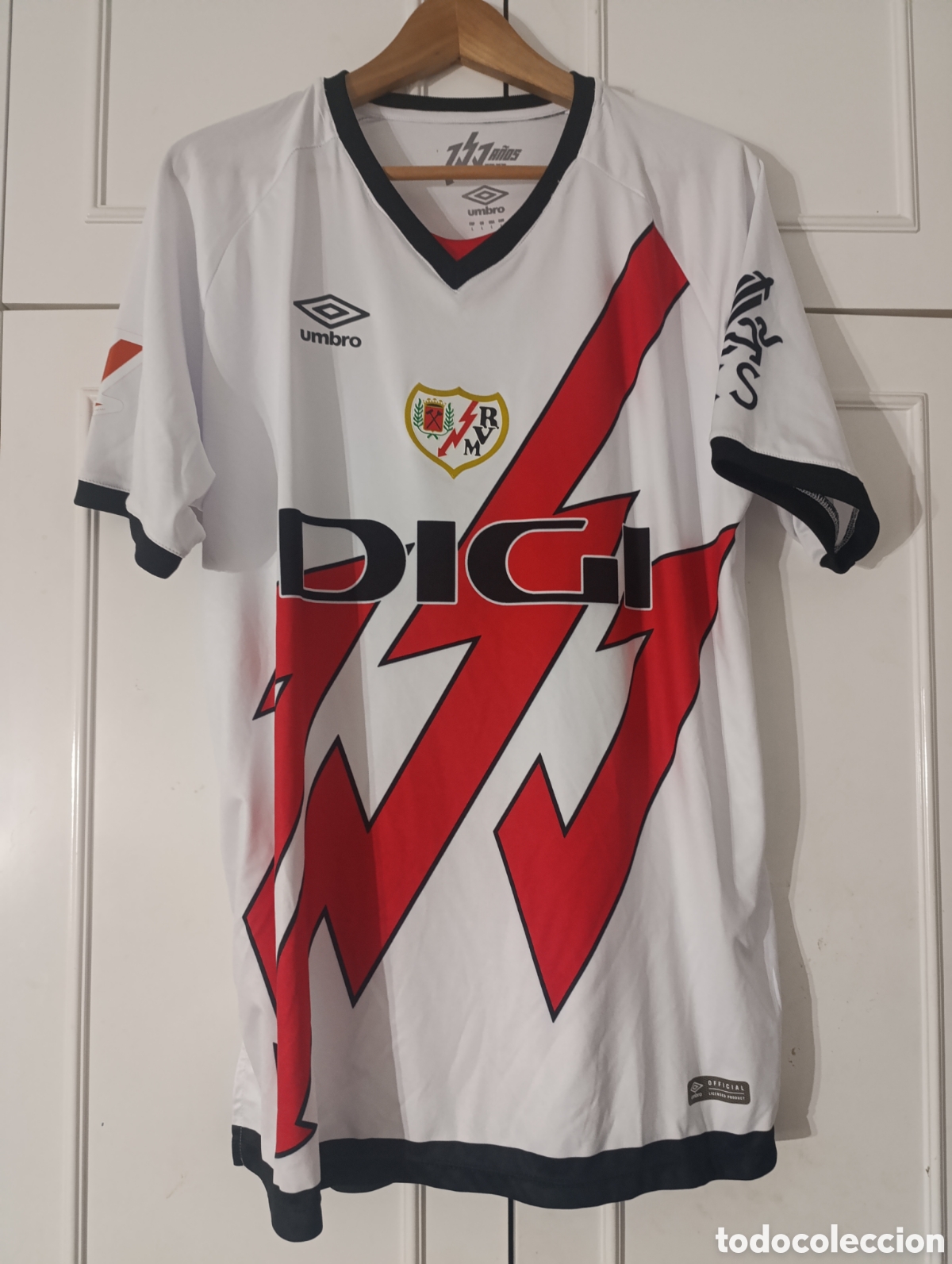 Coleccionismo deportivo: Camiseta matchworn AD Rayo Vallecano de Madrid