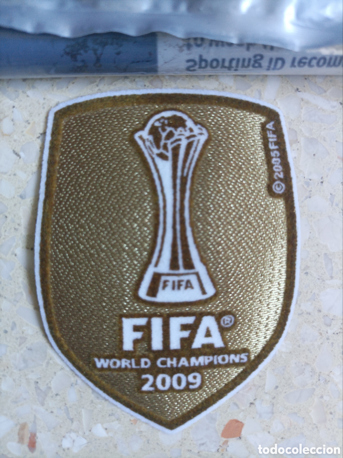 Coleccionismo deportivo: Parche original FIFA Word Champions 2009 Sporting ID Player inssue FC Barcelona S&eacute;xtuple Deadstock
