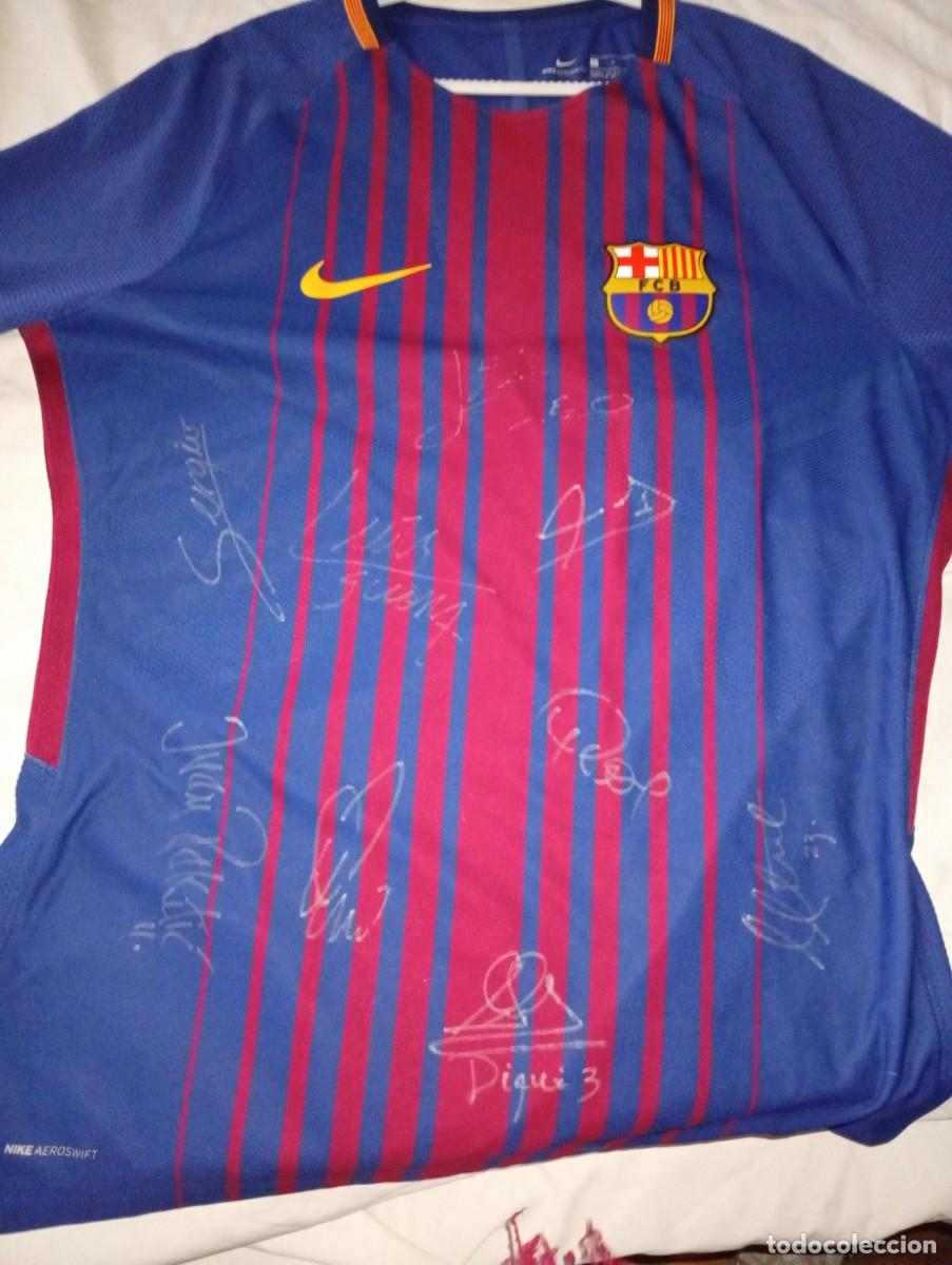 Coleccionismo deportivo: Camiseta FCB firmada por la plantilla 2017/2018