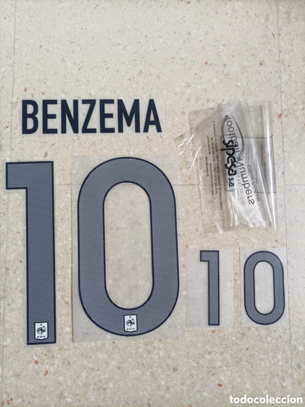 Coleccionismo deportivo: Nameset oficial #10# Benzema 2012 Away Euro cup player issue Deadstock