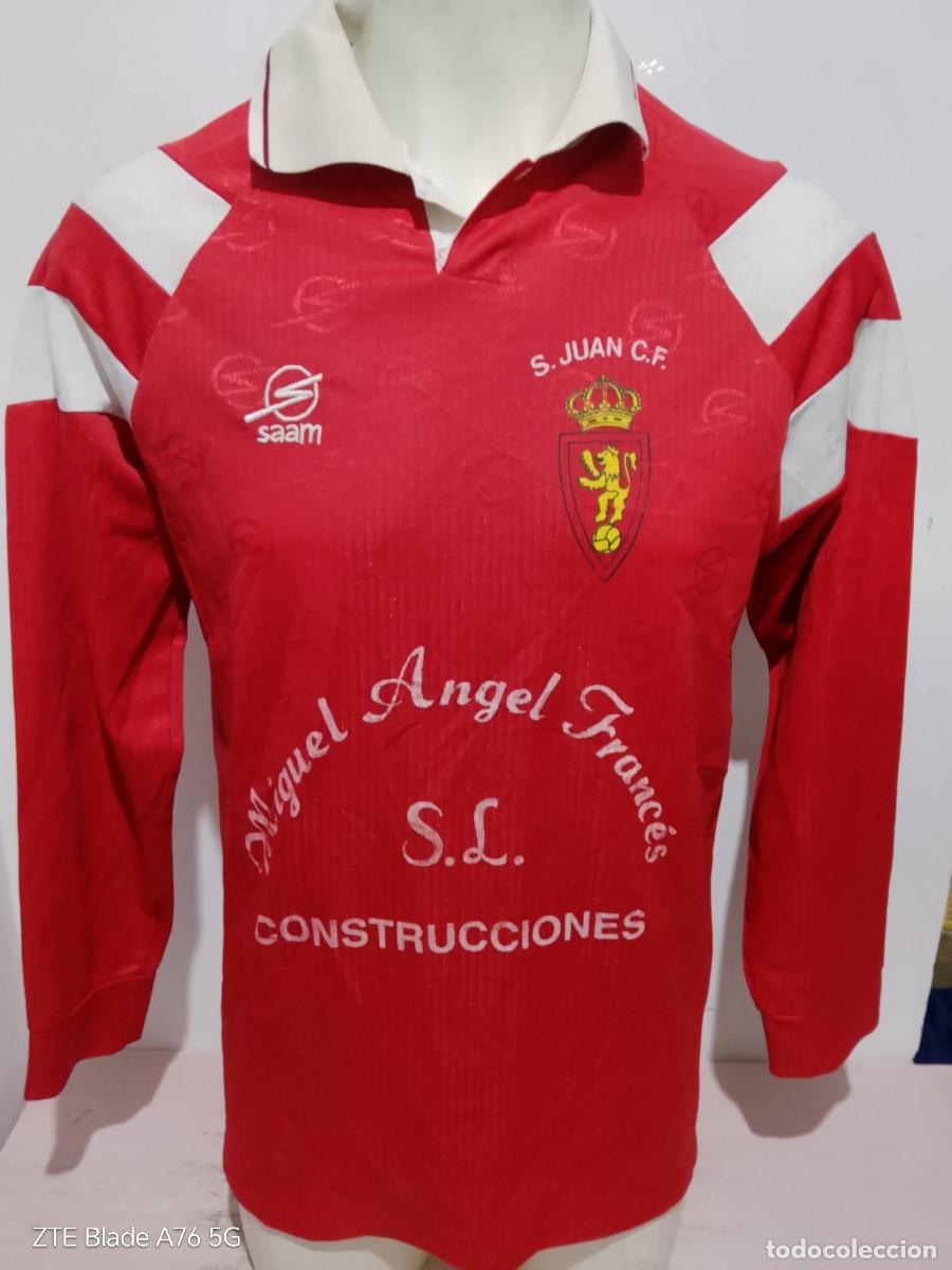 Coleccionismo deportivo: San Juan CF Zaragoza camiseta futbol football shirt L 58cts Aragon Real