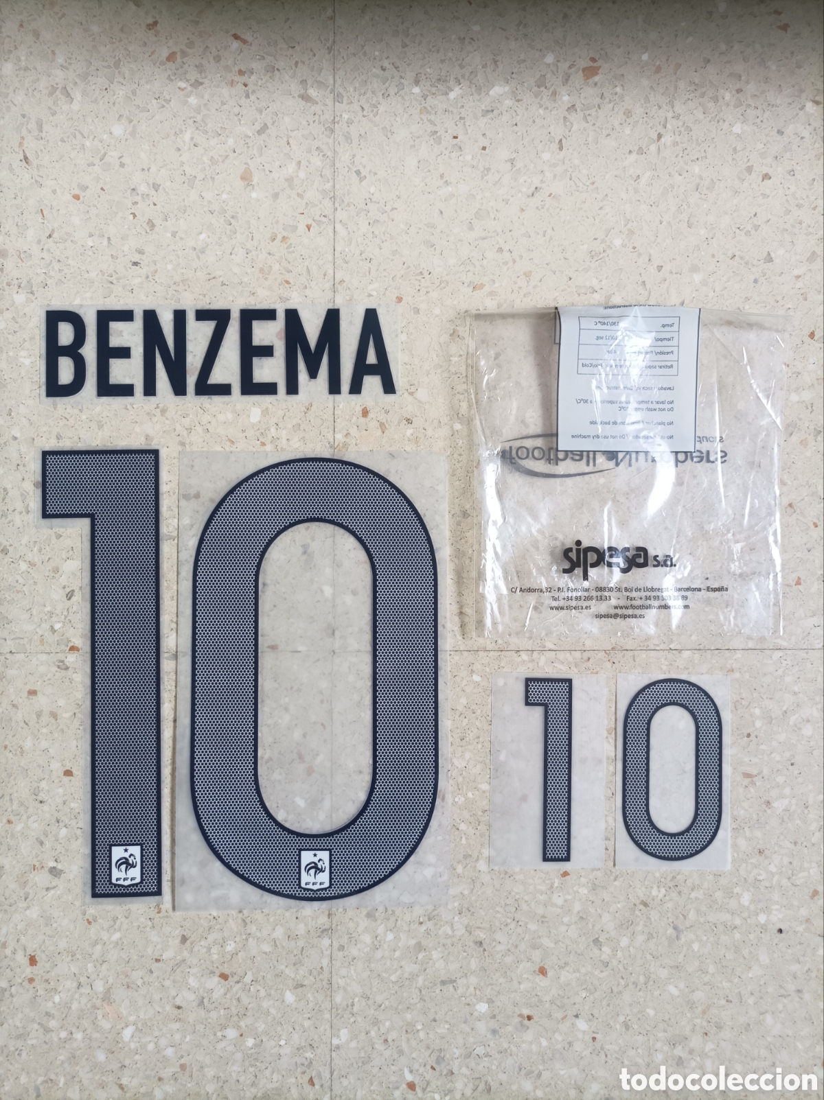 Coleccionismo deportivo: Nameset oficial #10# Benzema 2012 Away Euro cup player issue Deadstock