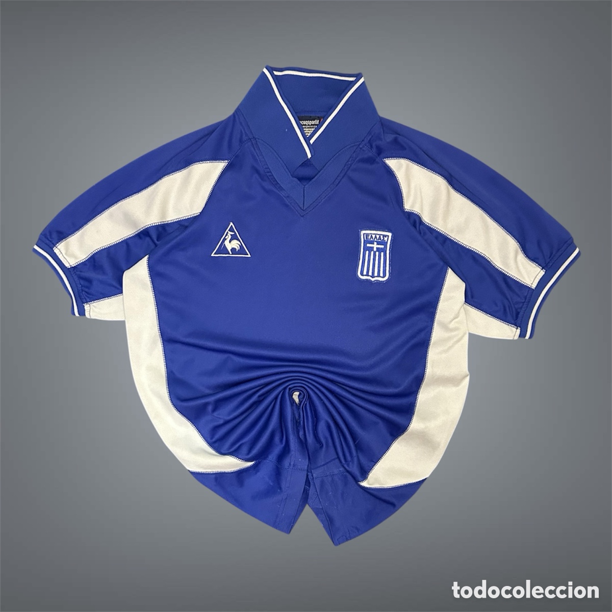 Coleccionismo deportivo: Camiseta Selecci&oacute;n de f&uacute;tbol de Grecia Le Coq Sportif - Talla L