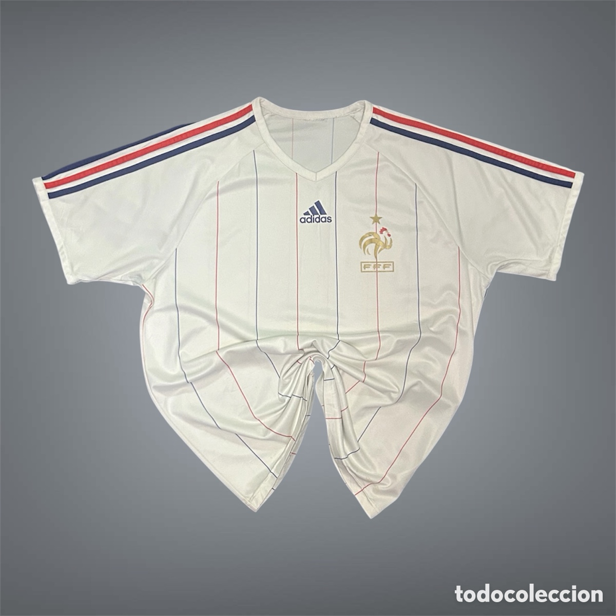 Coleccionismo deportivo: Camiseta f&uacute;tbol Selecci&oacute;n de Francia 2010 Adidas - Talla M