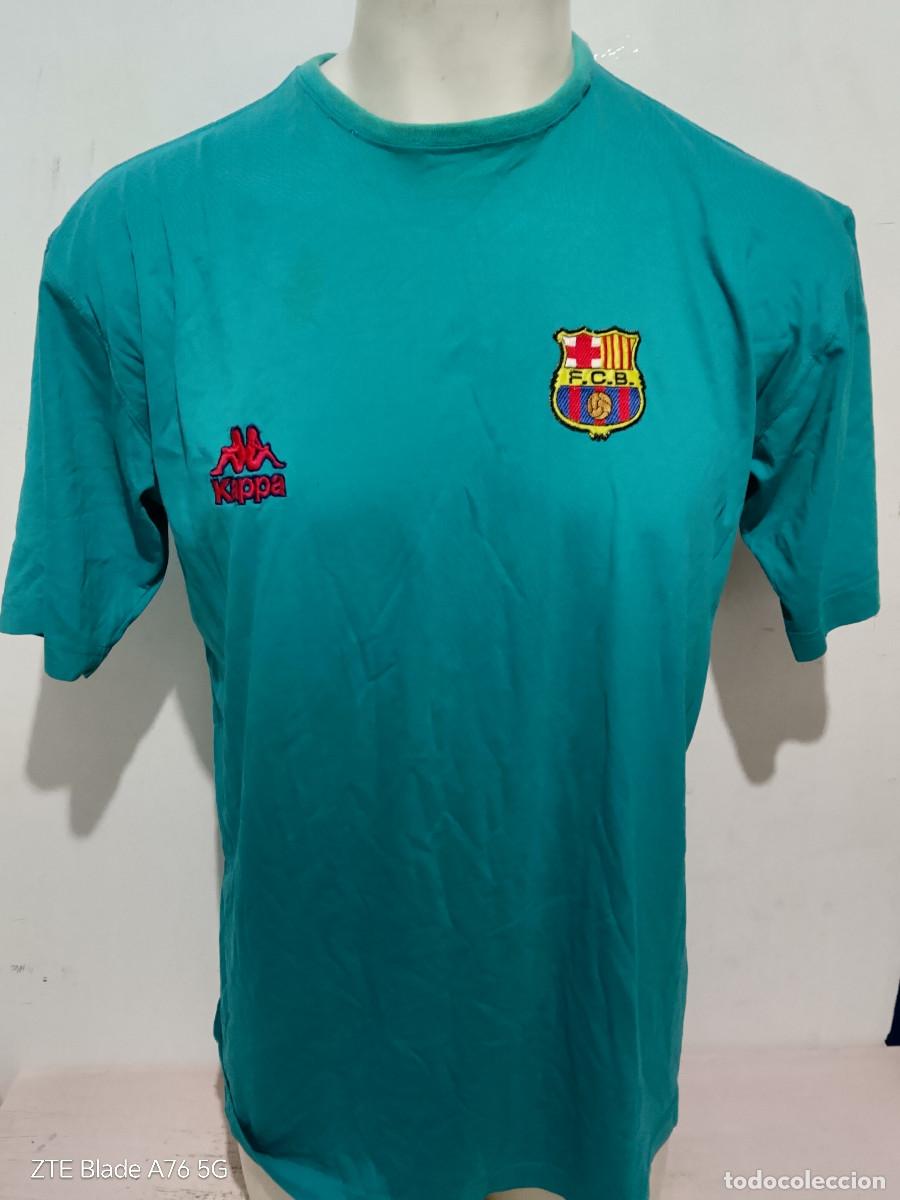 Coleccionismo deportivo: FC barcelona kappa jersey match jugador player camiseta futbol football shirt L 62cts