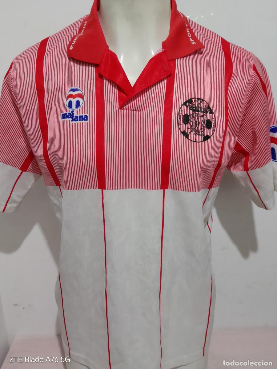 Coleccionismo deportivo: Escuela de F&uacute;tbol Arganda del Rey Massana Madrid camiseta futbol football shirt L 58cyts