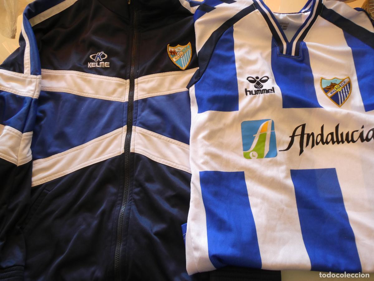 Coleccionismo deportivo: SUDADERA DE F&Uacute;TBOL. M&Aacute;LAGA CLUB DE F&Uacute;TBOL A&Ntilde;OS 90 + CAMISETA RECREACI&Oacute;N REGALO. 370GR