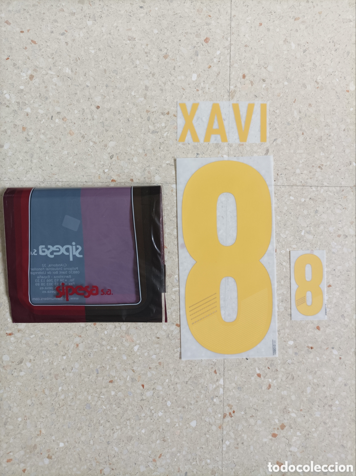Coleccionismo deportivo: Nameset oficial #8# Xavi 2012 Home Espa&ntilde;a Eurocopa Deadstock
