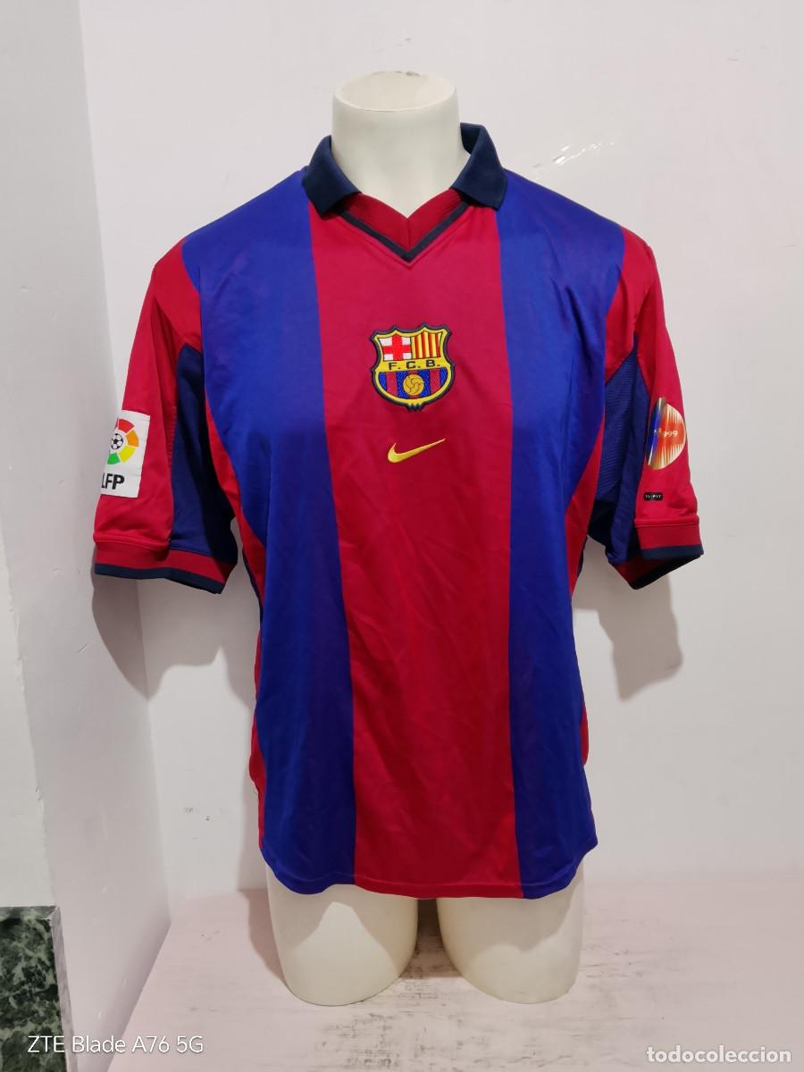 Coleccionismo deportivo: Kluivert FC Barcelona camiseta futbol century football shirt L 64cts the netherlands player