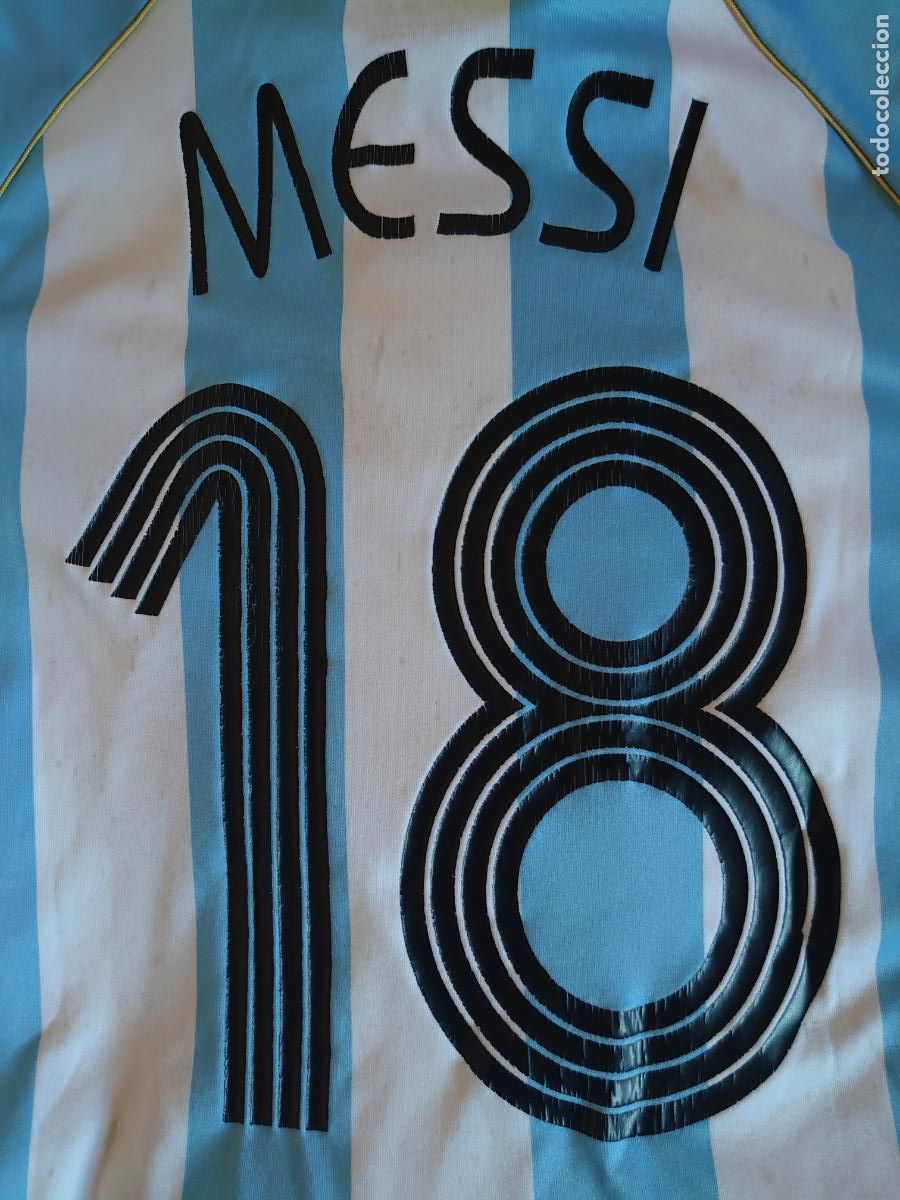 Coleccionismo deportivo: CAMISETA MESSI DORSAL 18 05/07 DEBUT CON LA SELECCI&Oacute;N ARGENTINA. ADIDAS OFICIAL. MADE IN ARGENTINA