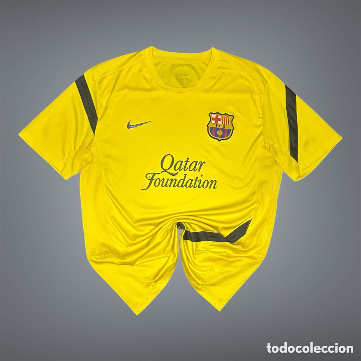 Coleccionismo deportivo: Camiseta f&uacute;tbol FC Barcelona 2011/2012 Nike Qatar Foundation - Talla L