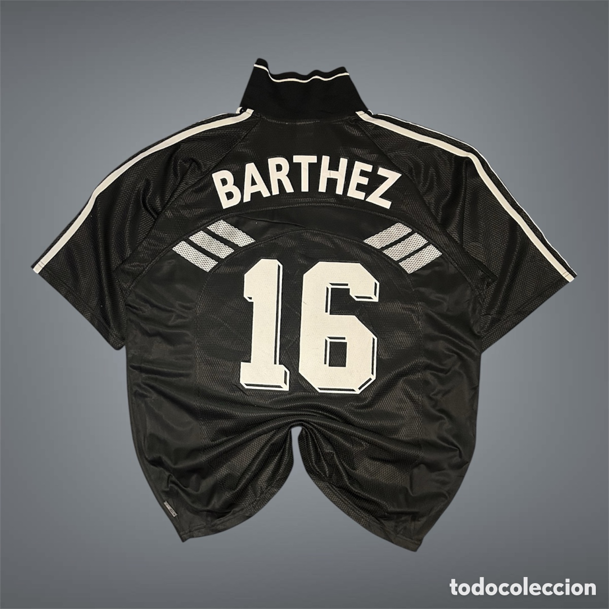 Coleccionismo deportivo: Camiseta f&uacute;tbol portero Selecci&oacute;n de Francia 2000/2002 Adidas Barthez 16 - Talla XL