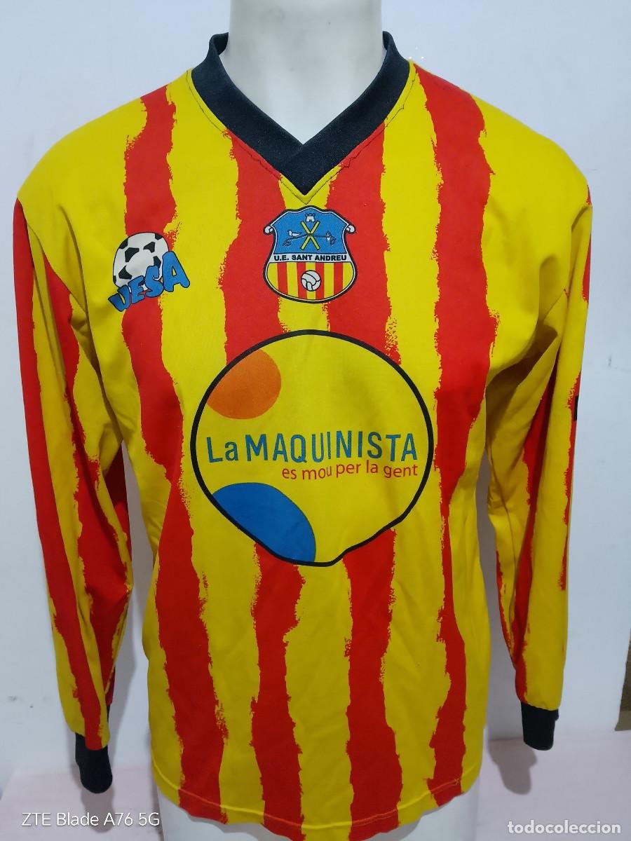 Coleccionismo deportivo: UE Sant Andreu match worn catalunya camiseta futbol football shirt vintage Barcelona L 57cts