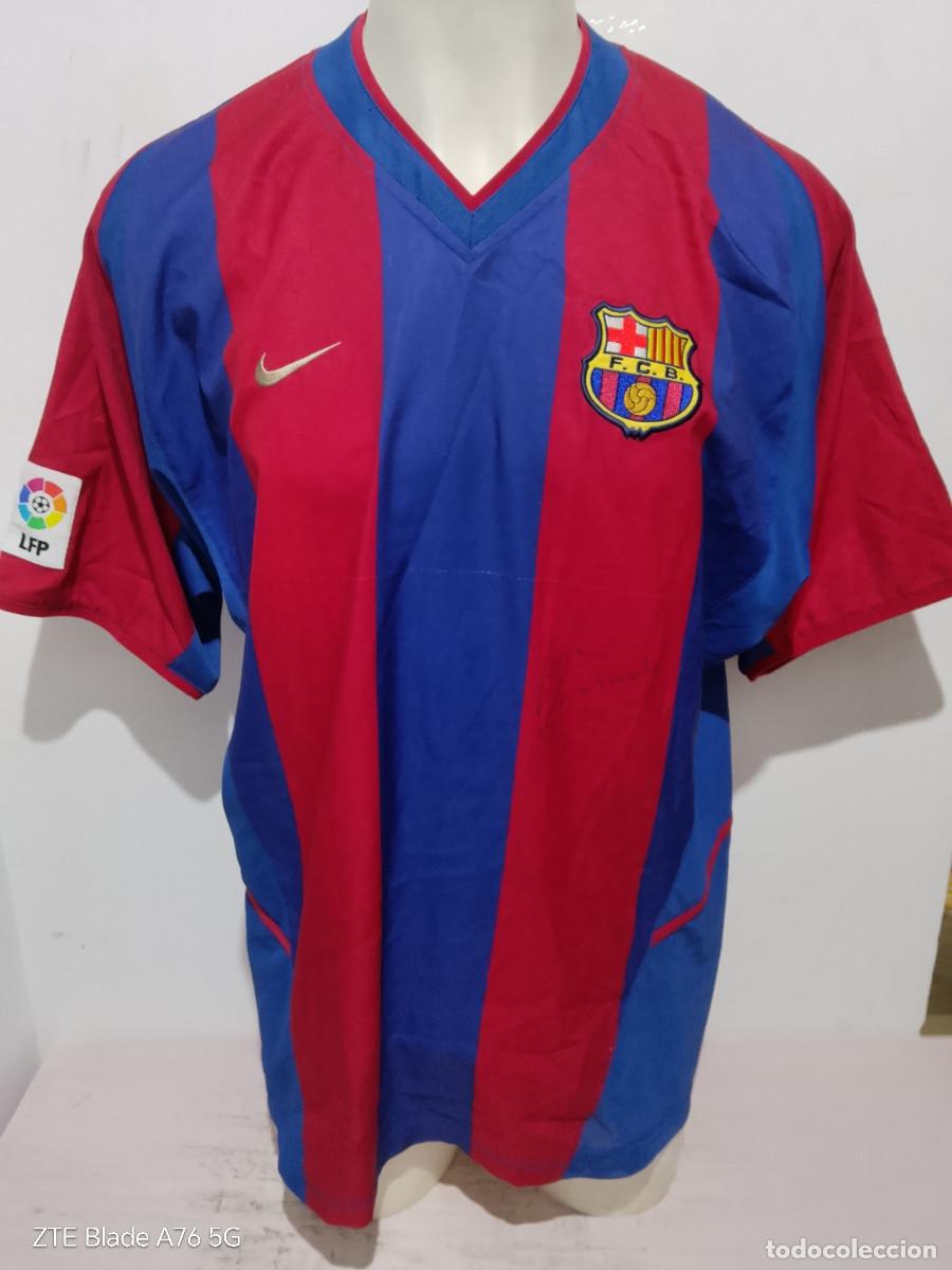 Coleccionismo deportivo: javier Saviola Signed Argentina FC Barcelona camiseta futbol football shirt XL 67cts